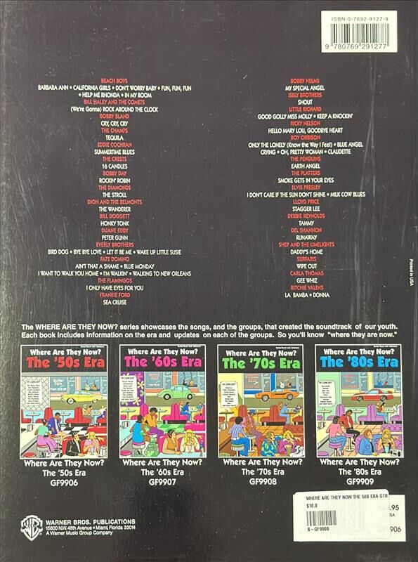 Where Are They Now? The 50s Era Guitar Tab Sheet Music — view 2