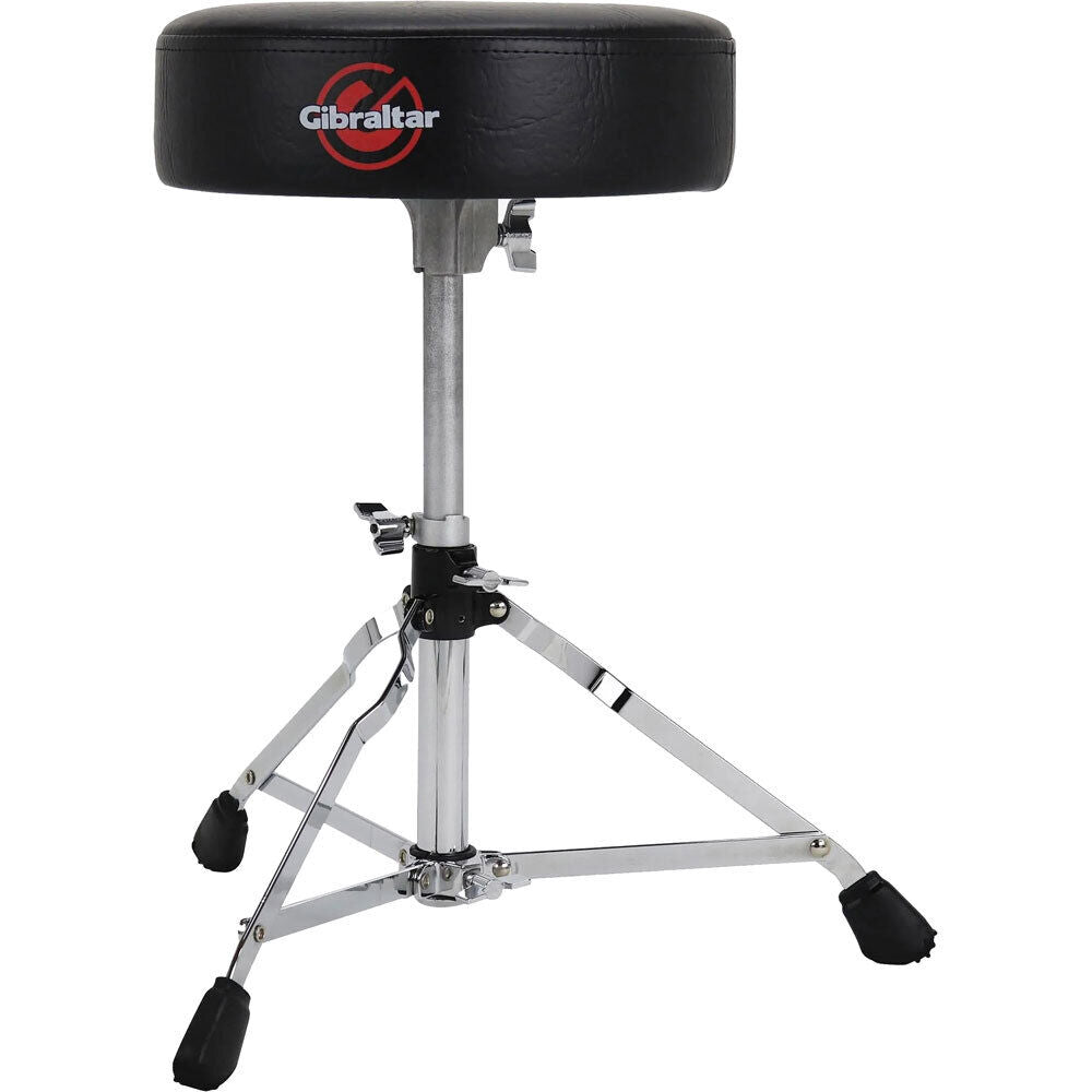 Gibraltar 4000 Series Single Braced Round Drum Throne, 12" Round Vinyl Top, Height Adjustable 15" to 21", Lightweight Tripod Base — view 2