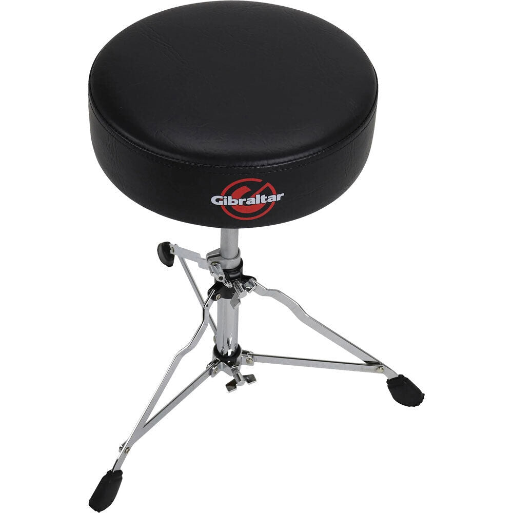 Gibraltar 4000 Series Single Braced Round Drum Throne, 12" Round Vinyl Top, Height Adjustable 15" to 21", Lightweight Tripod Base — view 4