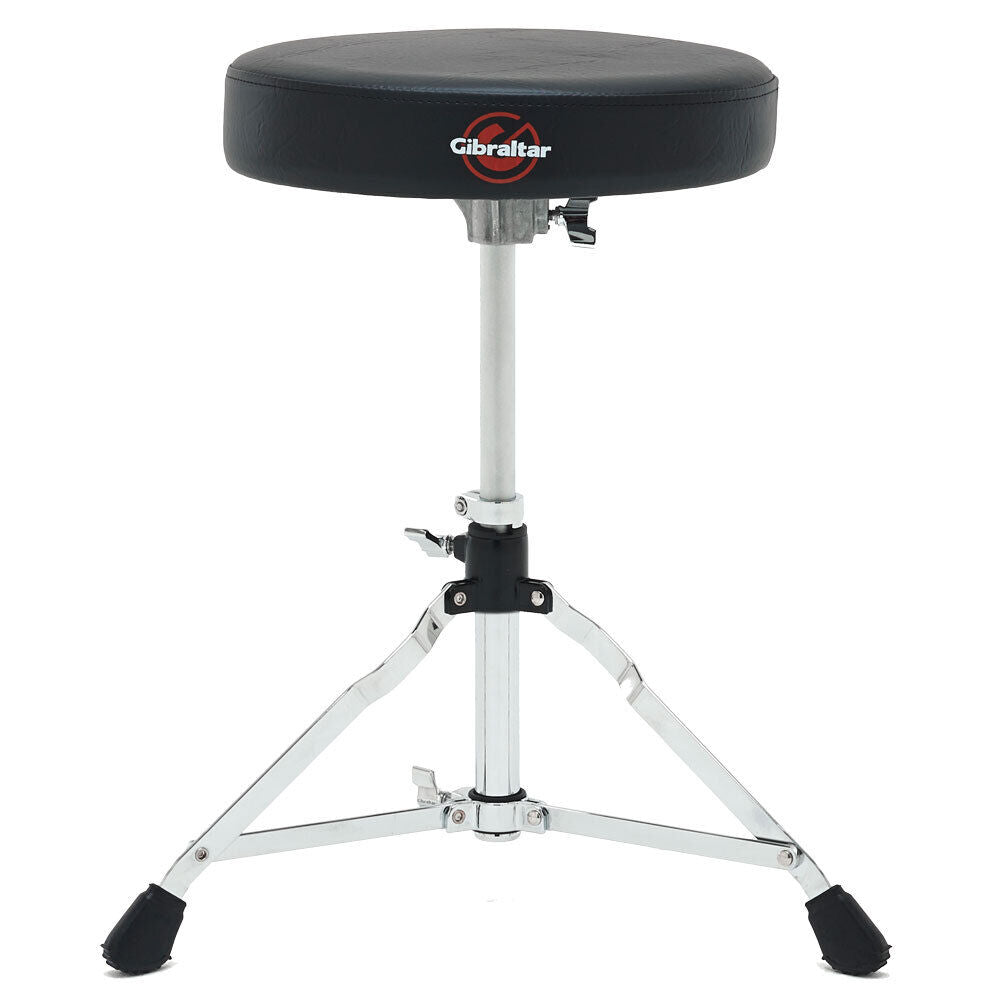 Gibraltar 5600 Series Single Braced Round Drum Throne, 13" Cushioned Vinyl Top, Height Adjustable, Black — view 2