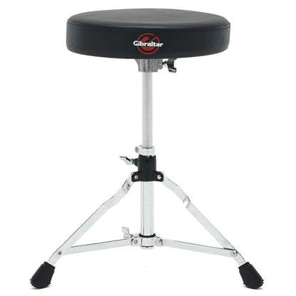 Gibraltar 5600 Series Single Braced Round Drum Throne, 13" Cushioned Vinyl Top, Height Adjustable, Black — view 2