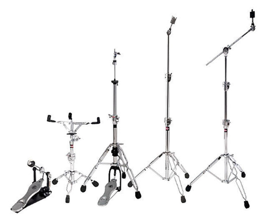 Gibraltar G6 Series Professional Double Braced Drum Hardware Pack with Snare, Hi Hat, Boom & Straight Stands, and Bass Drum Pedal