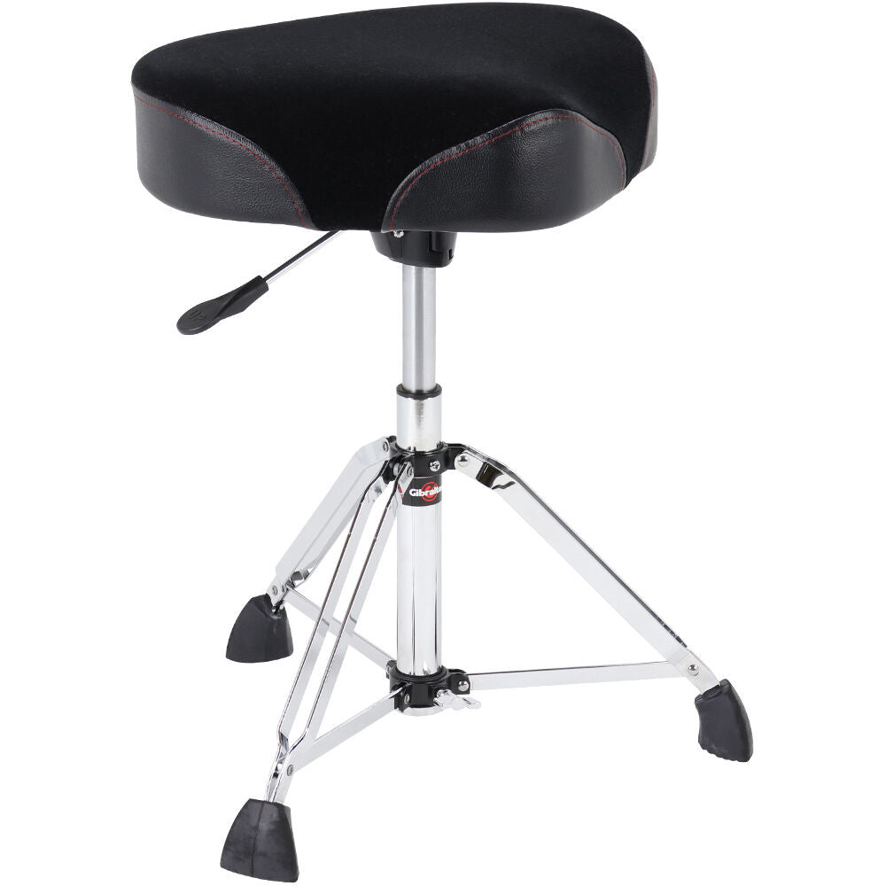 Gibraltar 9600 Series Hydraulic Drum Throne with Cordura Oversized Seat, Height Adjustable 20" to 26", Double-Braced Tripod, 129 kg Capacity