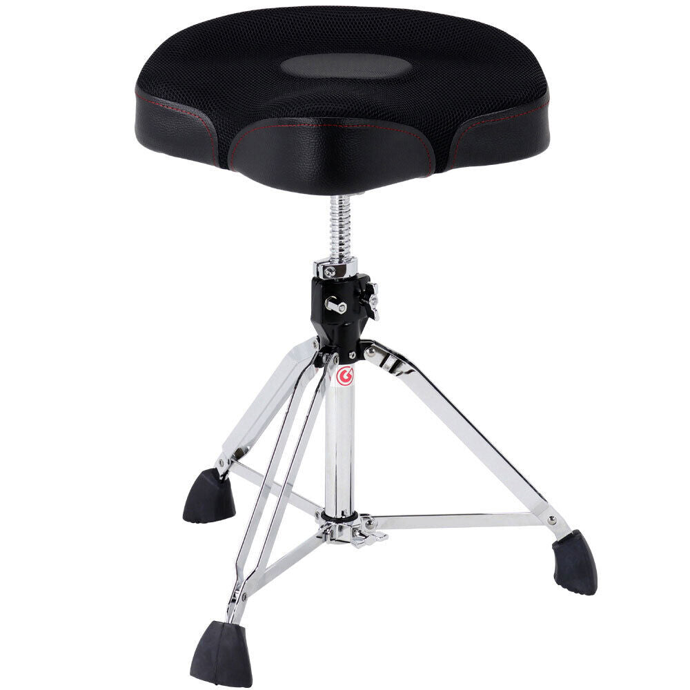 Gibraltar 9600 Series Drum Throne with Airtech Mesh Seat and Thigh Cutouts, Pro Double-Braced Base, Height Adjustable 19" to 27" — view 4