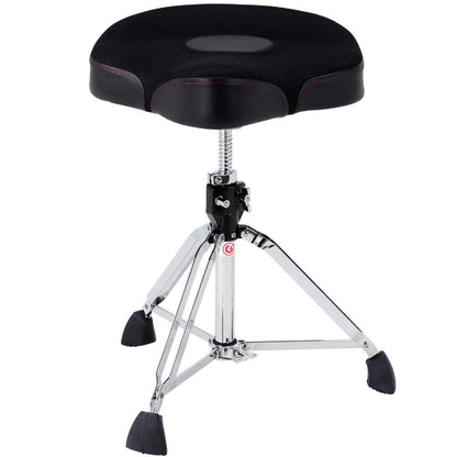 Gibraltar 9600 Series Drum Throne with Airtech Mesh Seat and Thigh Cutouts, Pro Double-Braced Base, Height Adjustable 19" to 27" — view 4