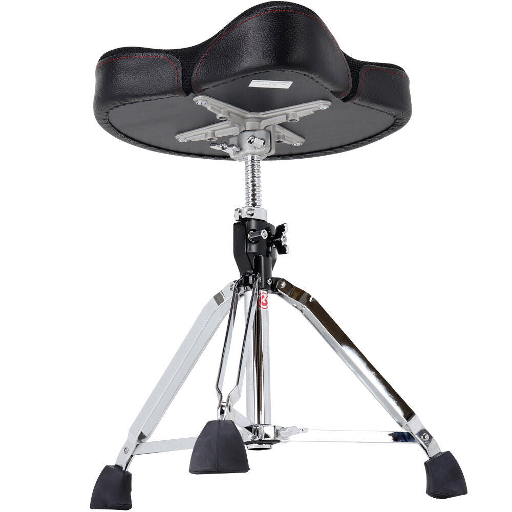Gibraltar 9600 Series Drum Throne with Airtech Mesh Seat and Thigh Cutouts, Pro Double-Braced Base, Height Adjustable 19" to 27" — view 5