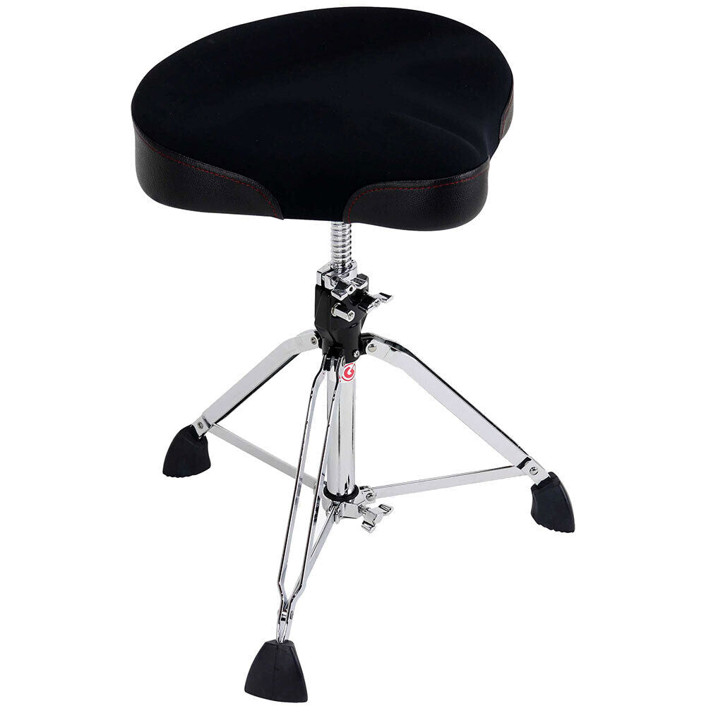 Gibraltar 9600 Series Double-Braced Drum Throne with Neoprene Saddle Seat, 20"-26" Adjustable Height, 16.5"x14.5" Top, 129 kg Capacity — view 2