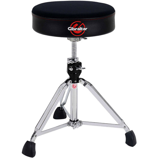 Gibraltar 9600 Series Double-Braced Drum Throne with Neoprene Seat, 13" Round, Height 20"-26", Memory Foam, Spin-Lock Adjustable