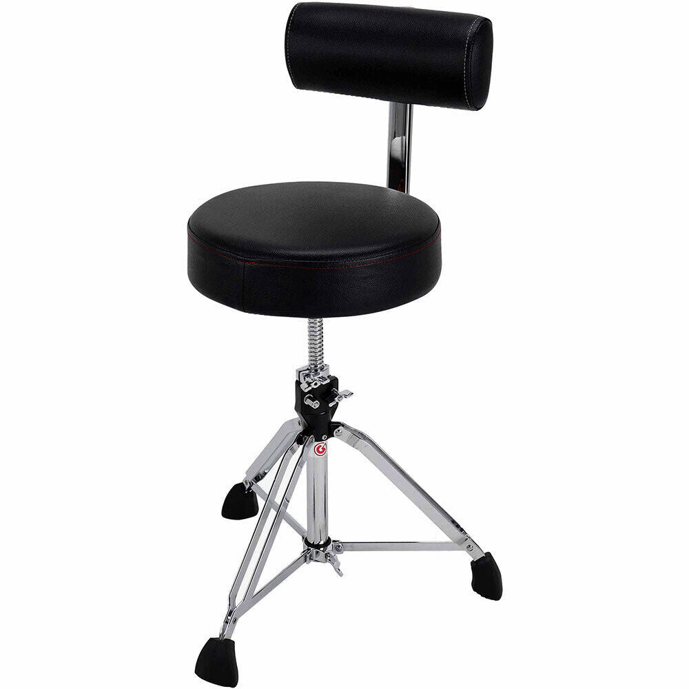Gibraltar 9600 Series Drum Throne with Round Seat, Adjustable Backrest, Memory Foam, 20"-26" Height Range, Double-Braced Base — view 2