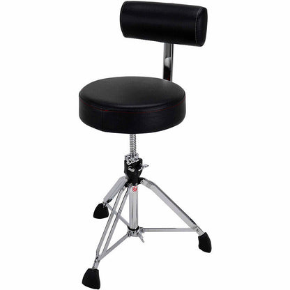 Gibraltar 9600 Series Drum Throne with Round Seat, Adjustable Backrest, Memory Foam, 20"-26" Height Range, Double-Braced Base — view 2