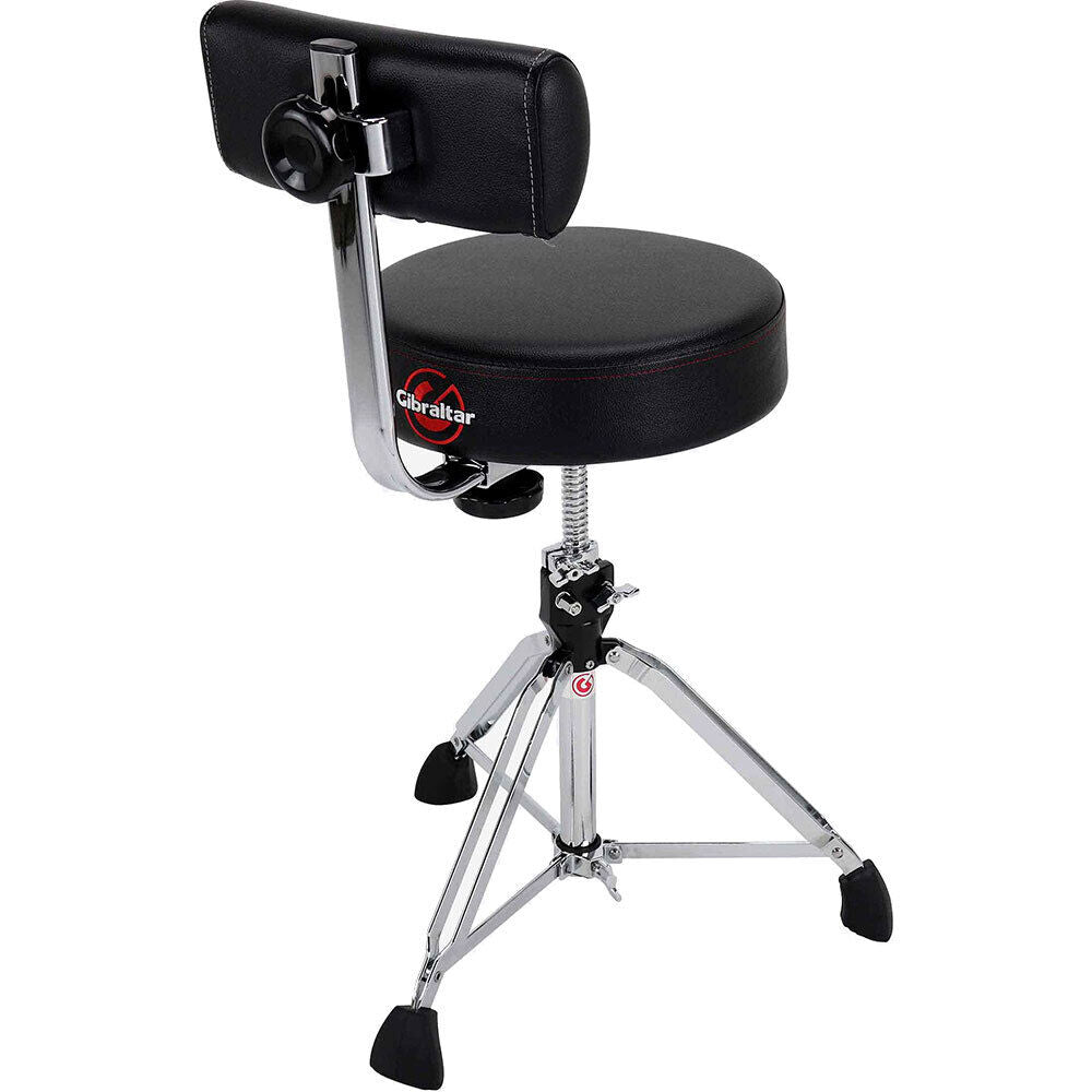 Gibraltar 9600 Series Drum Throne with Round Seat, Adjustable Backrest, Memory Foam, 20"-26" Height Range, Double-Braced Base — view 4
