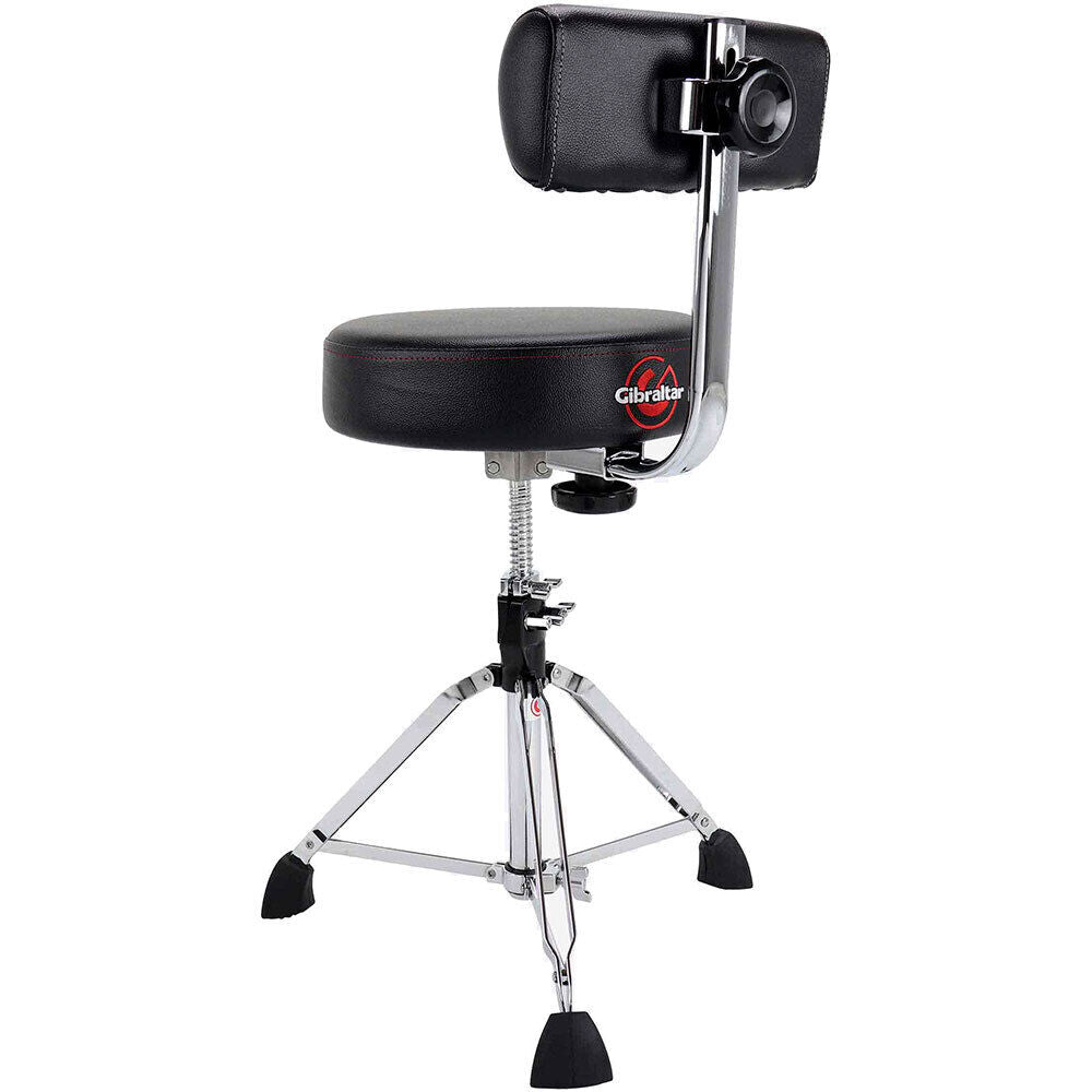 Gibraltar 9600 Series Drum Throne with Round Seat, Adjustable Backrest, Memory Foam, 20"-26" Height Range, Double-Braced Base — view 3