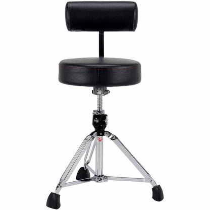 Gibraltar 9600 Series Drum Throne with Round Seat, Adjustable Backrest, Memory Foam, 20"-26" Height Range, Double-Braced Base