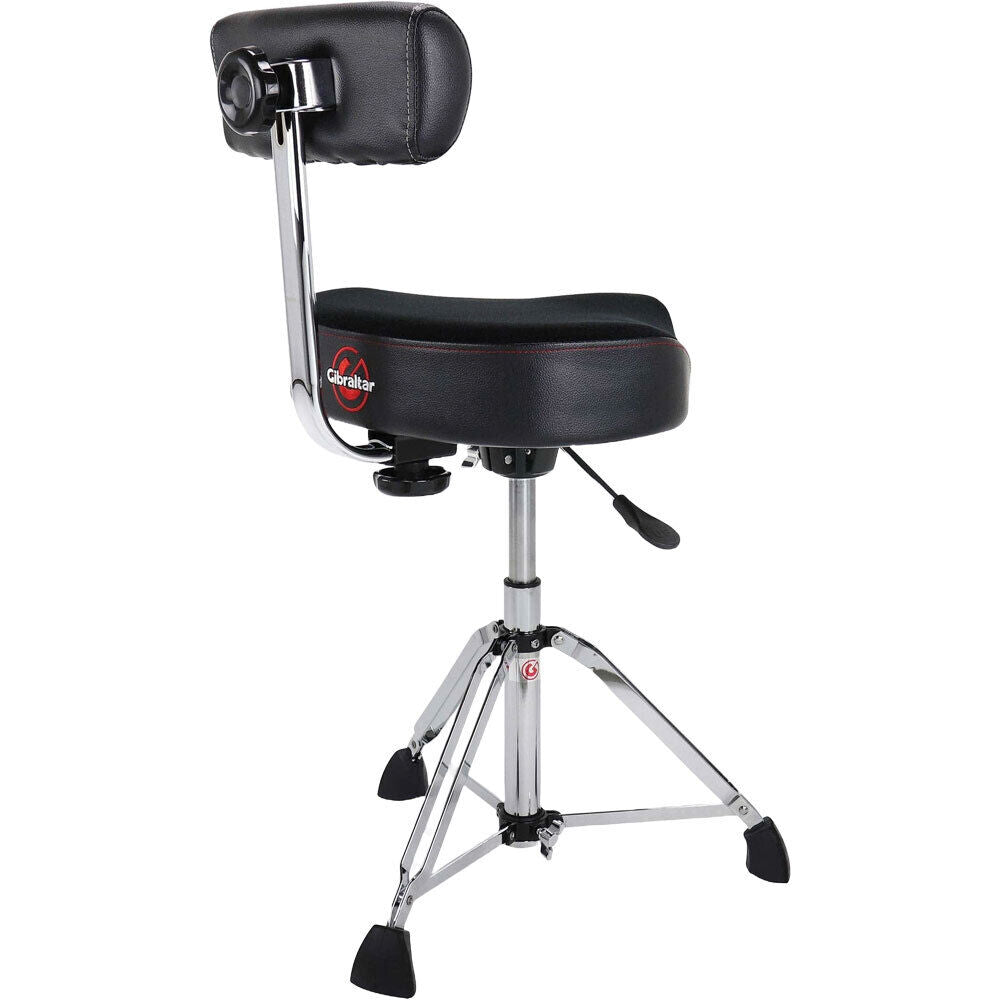 Gibraltar 9808HMB Hydraulic Saddle Drum Throne with Backrest, 16" Cordura Seat, Adjustable Height — view 2