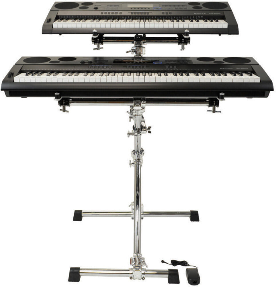 Gibraltar Key Tree Double Tier Keyboard Stand with Adjustable Height and Memory Locks — view 3