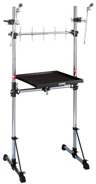 Gibraltar Percussion Workstation on Rack with Mounts and Accessories
