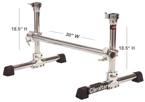 Gibraltar Stealth Series Side Mounting System for Drum Racks with Adjustable Sleeves and Accessories