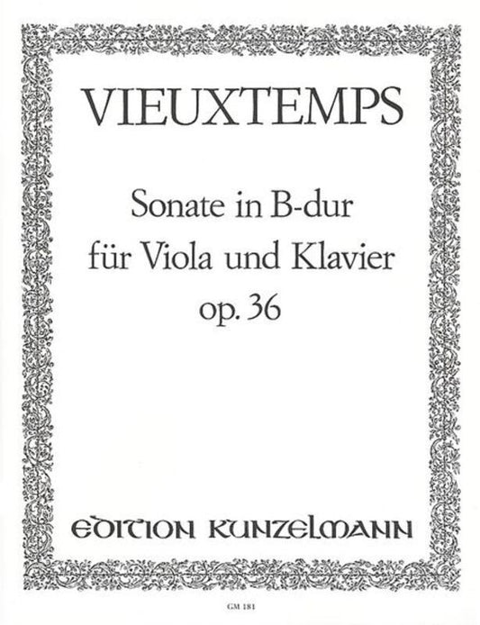 Sonata B Flat Op 36 Viola Piano Book