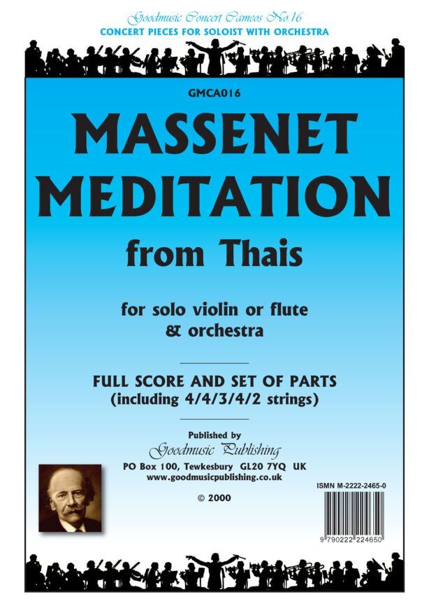 Meditation from Thais for Solo Violin or Flute/Orchestra by Jules Massenet