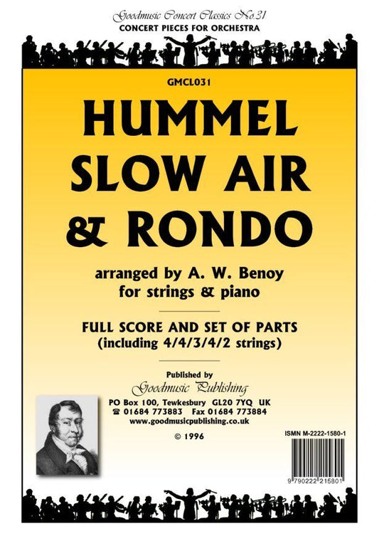 Slow Air & Rondo for String Orchestra and Piano by Hummel, Arranged by A.W. Benoy, Goodmusic, 1 Page