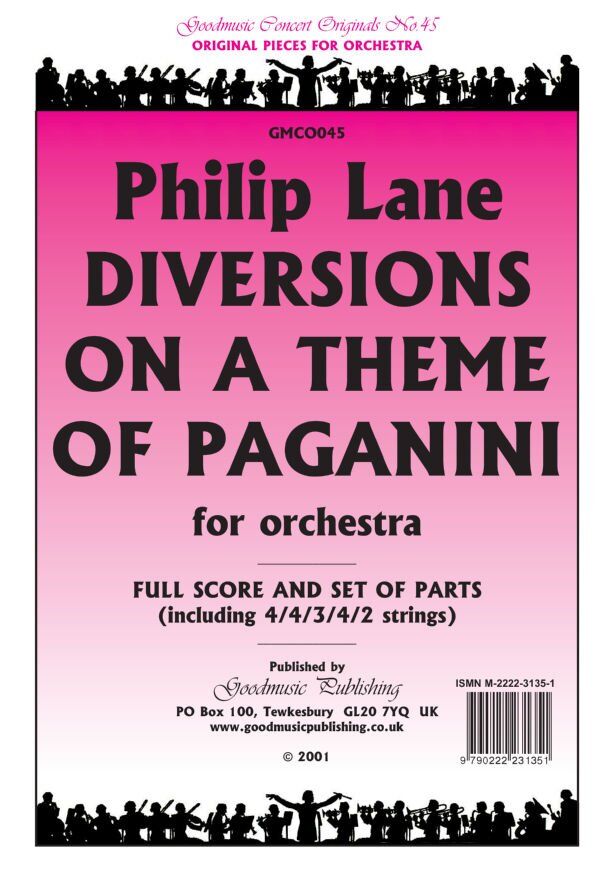 Diversions on a Theme of Paganini for Orchestra SC/Pts