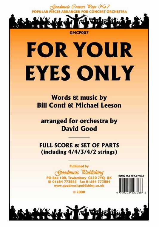For Your Eyes Only for Orchestra SC/PTs