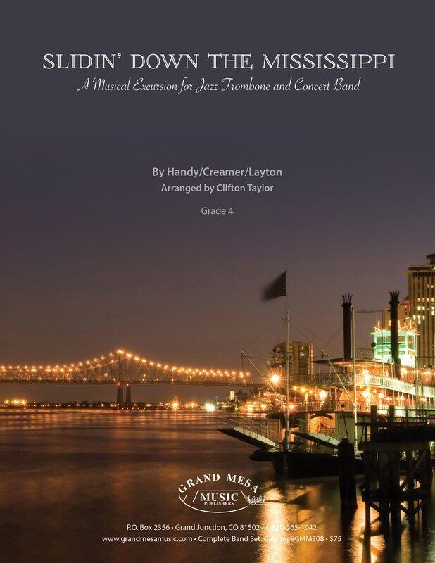 Slidin' Down The Mississippi for Jazz Trombone and Concert Band