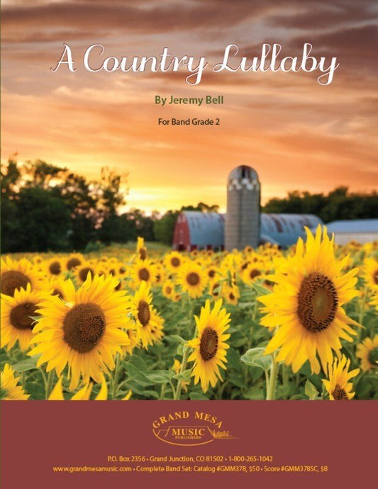 A Country Lullaby — Concert Band Grade 2, Score & Parts (Grand Mesa Music)
