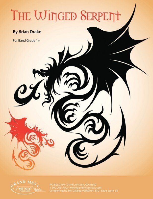 Brian Drake: The Winged Serpent — Concert Band Grade 1.5, Score & Parts (Grand Mesa Music)