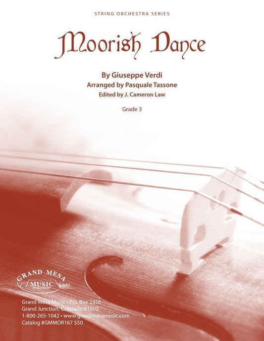 Verdi: Moorish Dance for String Orchestra Grade 3 — Score & Parts (Grand Mesa Strings)