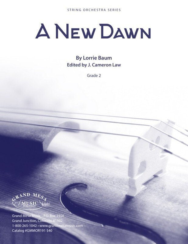 Lorrie Baum: A New Dawn for String Orchestra SO2 — Score & Parts (Grand Mesa Strings)