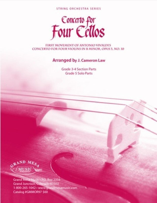 Concerto For Four Cellos So4 Score Book