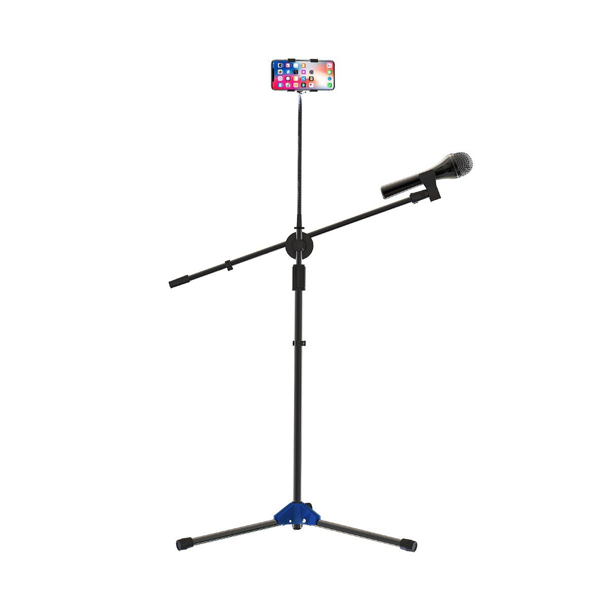 Galux GMP-600 Adjustable Microphone Stand with Phone Holder and Tripod Base — view 2