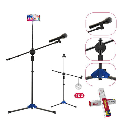 Galux GMP-600 Adjustable Microphone Stand with Phone Holder and Tripod Base — view 4