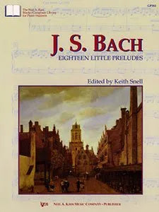 Bach - 18 Little Preludes for Piano, Ed Snell, 36 Pages, Publisher: Neil A. Kjos Music Company