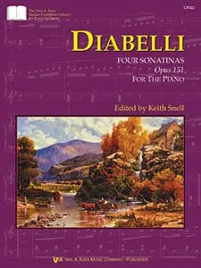 Diabelli - 4 Sonatinas Op. 151 for Piano, 44 Pages, Published by Neil A. Kjos Music Company