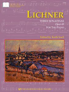 Lichner Three Sonatinas Opus 49 for Piano, 32 Pages, Published by Neil A. Kjos Music Company