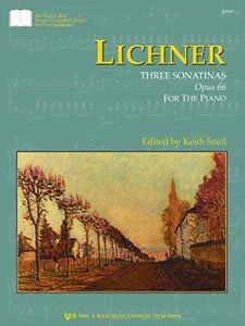 Lichner: Three Sonatinas Opus 66 for Piano, 24 Pages, Modern Edition