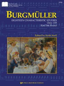 Burgmuller 18 Characteristic Studies Op. 109 for Piano, 44 Pages, Neil A. Kjos Music Company