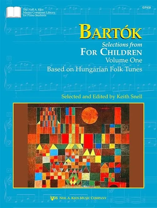 Bartok - Selections from For Children Vol. 1 for Piano, Arranged by Keith Snell, 32 Pages, Master Composer Library