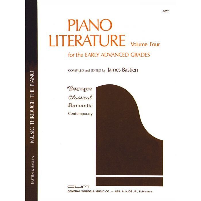 Piano Literature Book 4 Early Advanced by Neil A. Kjos Music Company, 128 Pages