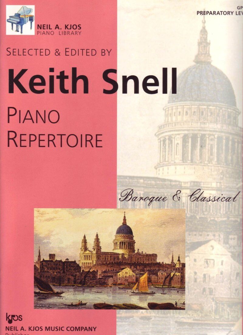 Piano Repertoire Baroque and Classical Prep Level by Neil A. Kjos Music Company, 16 Pages