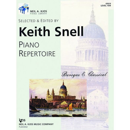 Piano Repertoire Baroque and Classical Level 10 by Neil A. Kjos Music Company, 108 Pages
