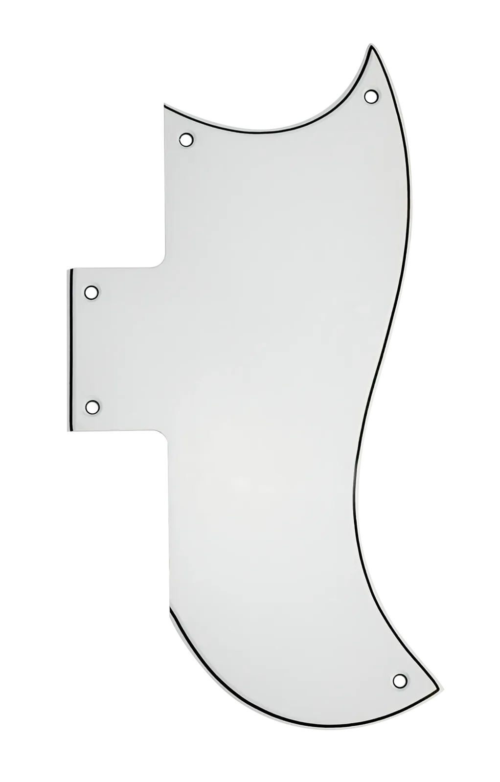 Sg Style SCRATCHPLATE WBW for SG Electric Guitar - White/Black/White