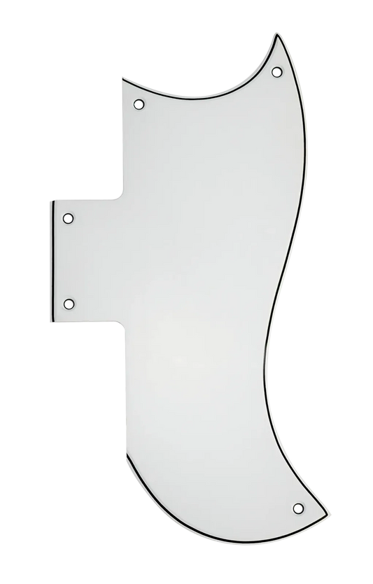 Sg Style SCRATCHPLATE WBW for SG Electric Guitar - White/Black/White