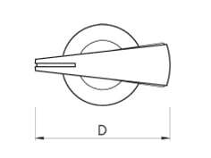 AMS GP8266B Control Knob Vintage Style Alumin Chicken Head B