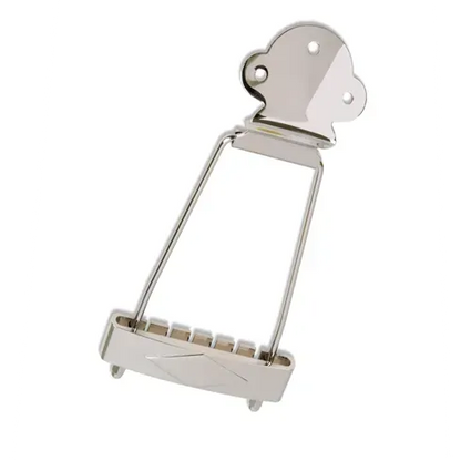 Eagle GP8289 Chrome Trapeze Style Tailpiece 115mm Arms for 6-String Semi-Acoustic Guitar