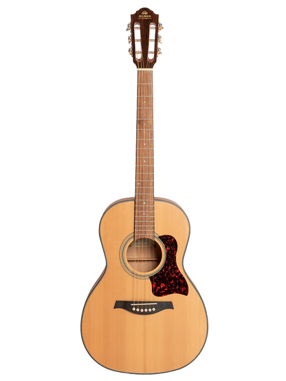Gilman 00 Parlour Acoustic Guitar - Spruce Top, Mahogany Back & Sides, Dovetail Neck Joint, Tortoiseshell Binding, Natural Satin/Tobacco Sunburst/Blac — view 5