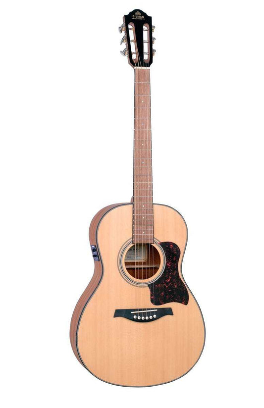 Gilman GPA10E Parlour Acoustic Electric Guitar - Spruce