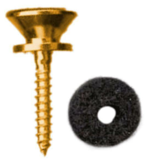 DR. PARTS - Gold end pin with end pin felt and separate screw, Packaged